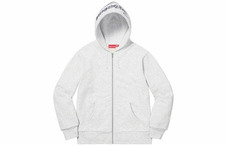 Кофта Supreme FW18 Thermal Zip Up Sweatshirt Ash Grey - изображение 1