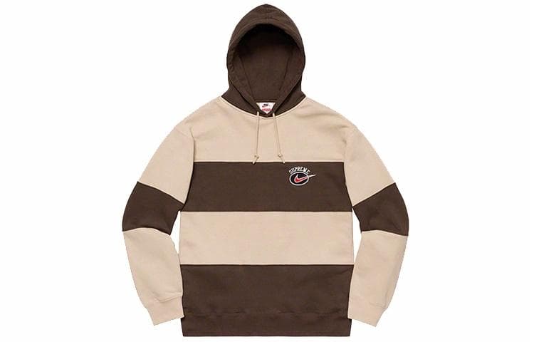 Кофта Supreme SS19 x Nike Stripe Hooded Sweatshirt - изображение 1