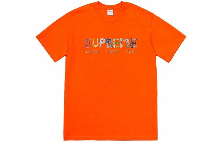 Футболка Supreme SS18 Rocks Tee Orange LogoT - изображение 1
