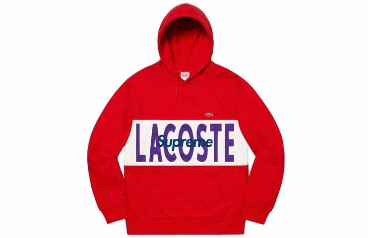 Худи Supreme x LACOSTE Week 5 Hoodie Red - изображение 1
