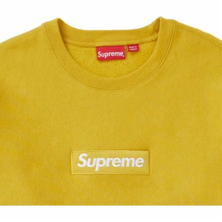 Худи Supreme FW18 Box Logo Crewneck Mustard - изображение 2