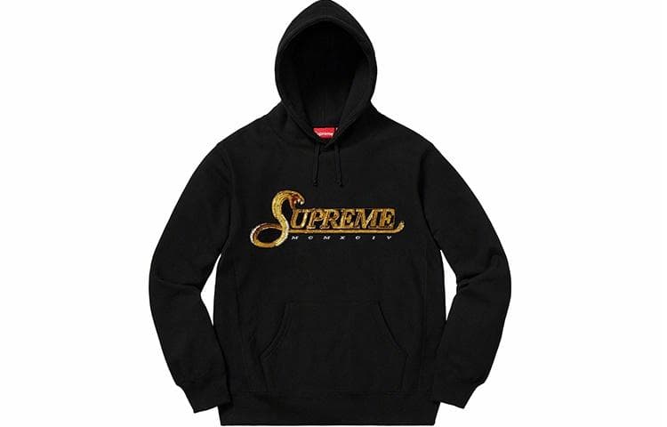 Кофта Supreme Sequin Viper Hooded Sweatshirt - изображение 1