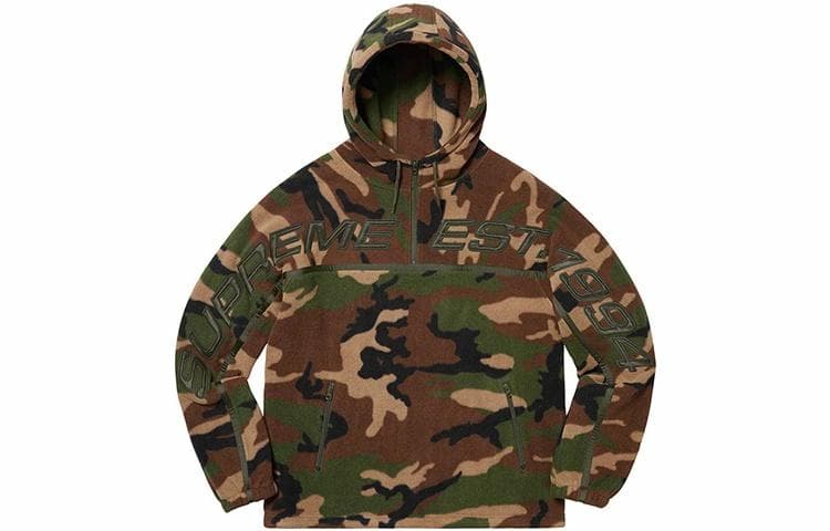 Кофта Supreme FW19 Week 15 Polartec Half Zip Hooded Sweatshirt - изображение 1