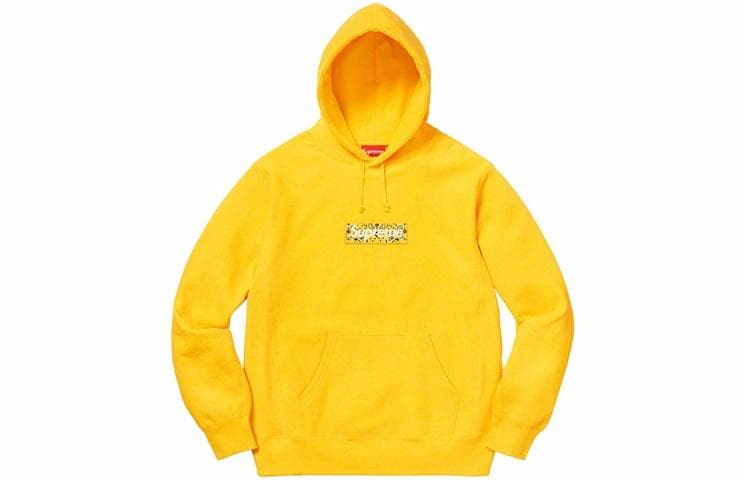 Кофта Supreme Bandana Box Logo Hooded Sweatshirt Yellow - изображение 1