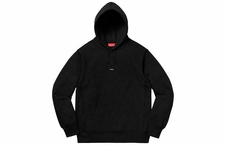Кофта Supreme Micro Logo Hooded Sweatshirt Black - изображение 1