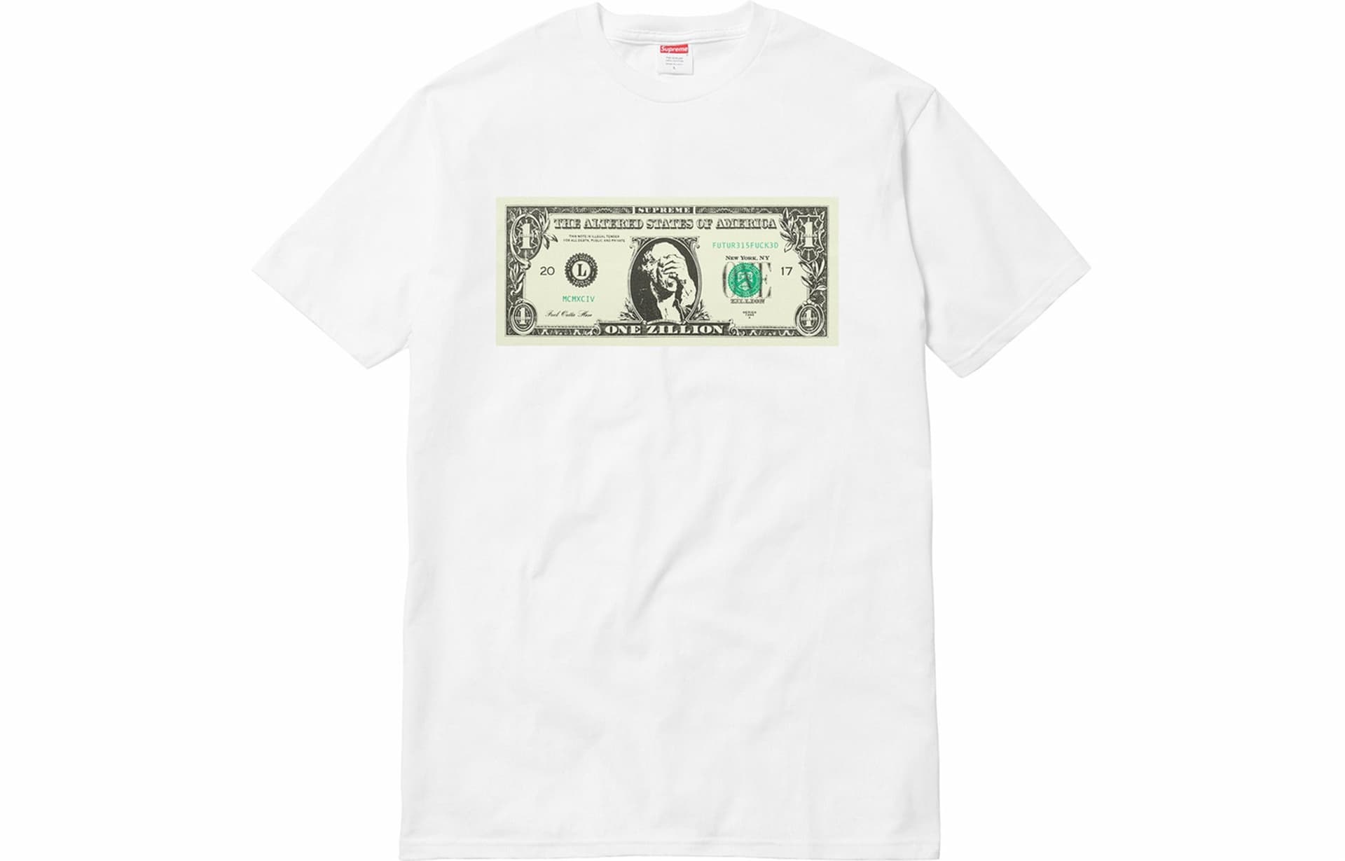 Футболка Supreme FW17 Dollar Tee White - изображение 1