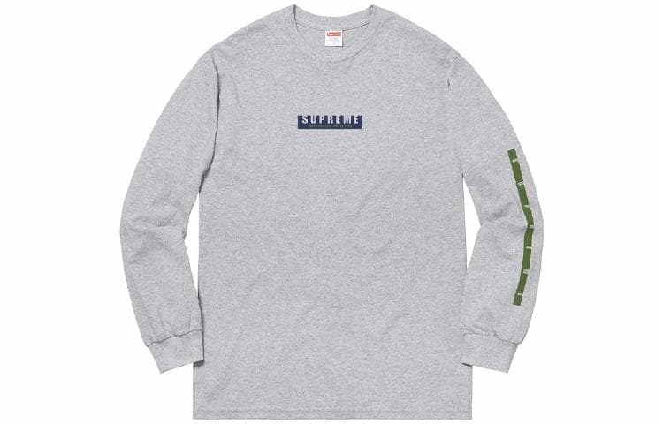 Футболка Supreme FW18 1994 L/S Tee Heather Grey - изображение 1