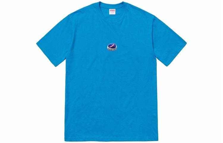 Футболка Supreme FW18 Bottle Cap Tee Bright Blue LogoT - изображение 1