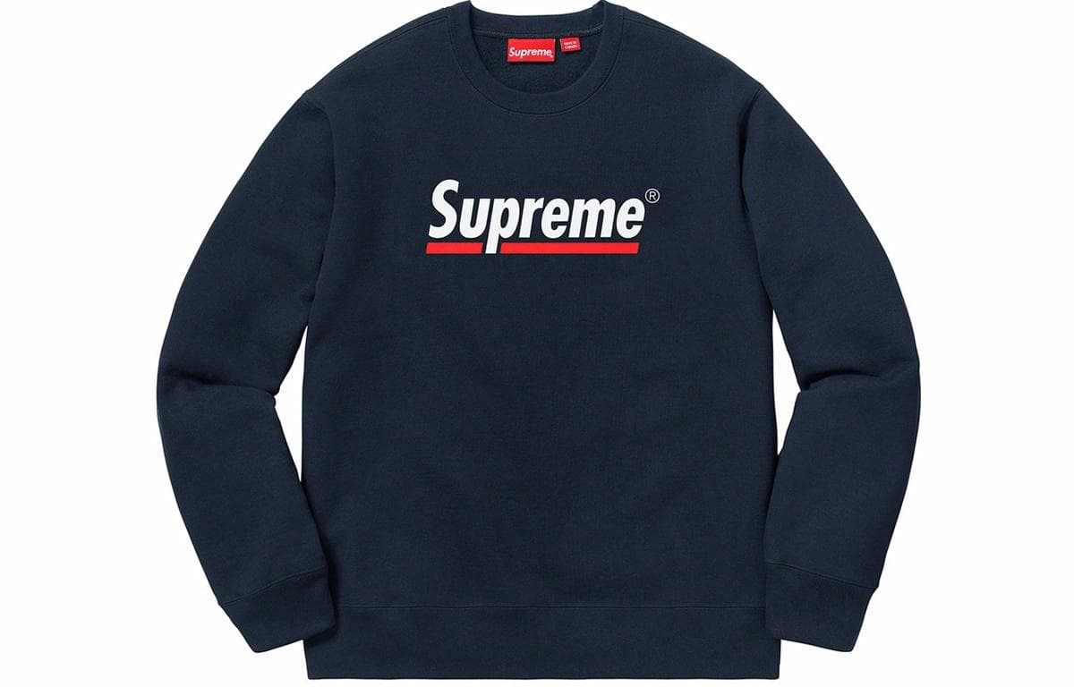 Худи Supreme Underline Crewneck Navy - изображение 1