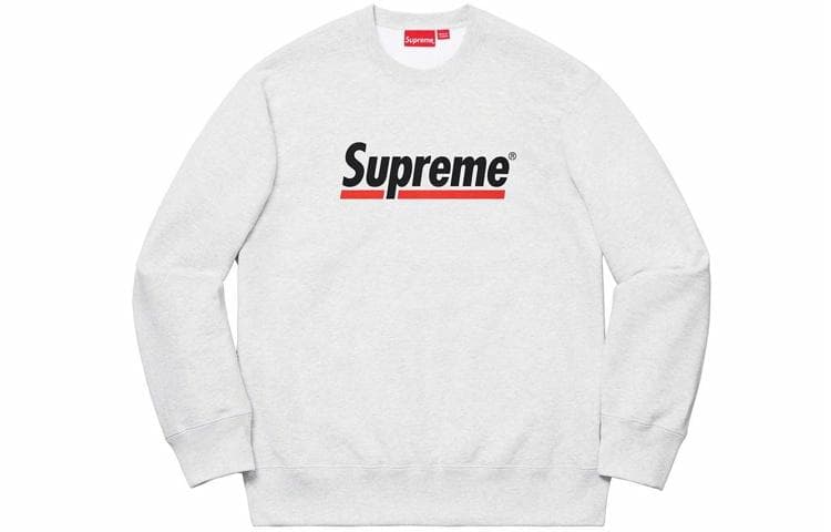 Худи Supreme Underline Crewneck Light Grey - изображение 1