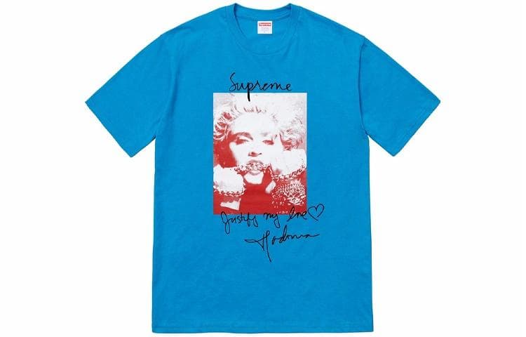 Футболка Supreme FW18 Madonna Tee Bright Blue T - изображение 1