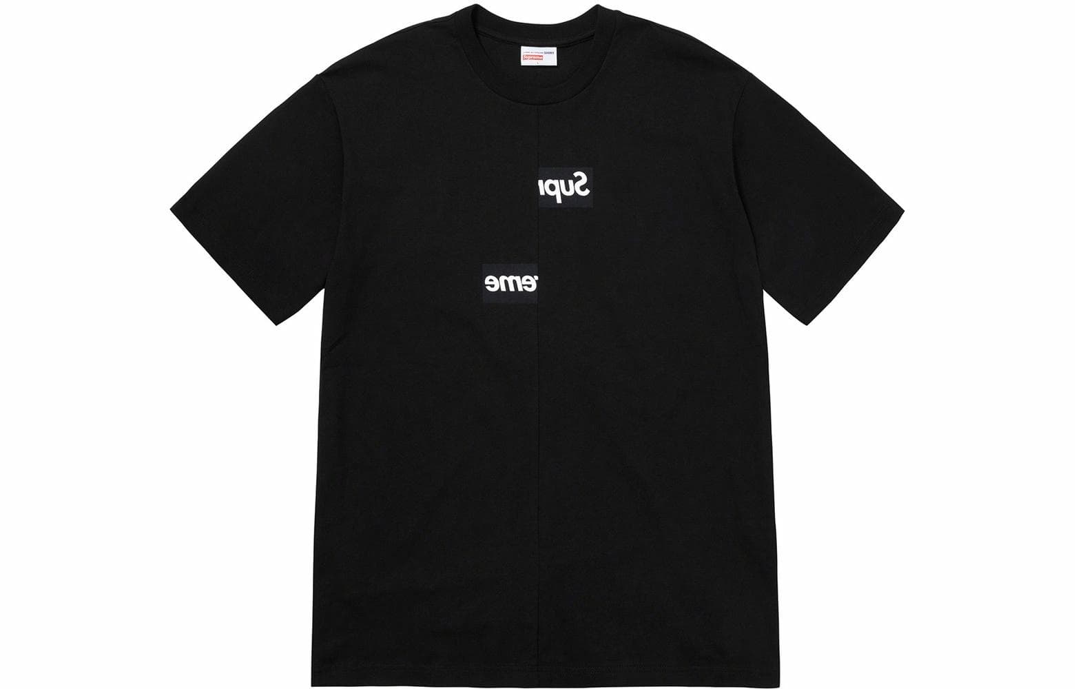 Футболка Supreme x Comme des Garcons SHIRT Split Box Logo Tee - изображение 1