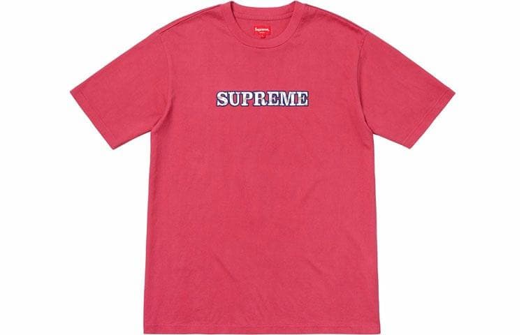 Футболка Supreme FW18 Floral Logo Tee Dusty Red - изображение 1