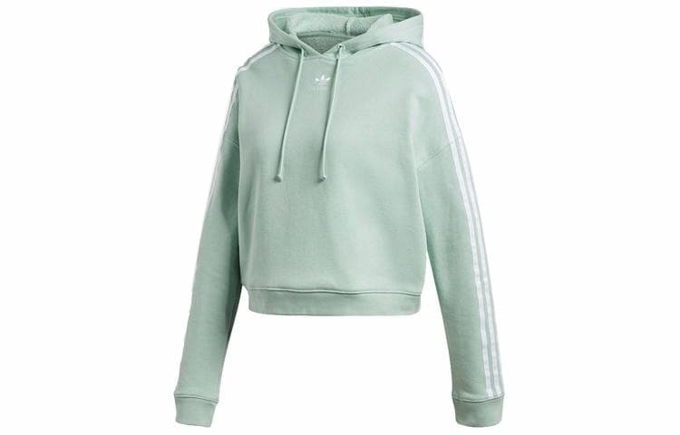 Худи adidas Originals Cropped Hoodie Green - изображение 1