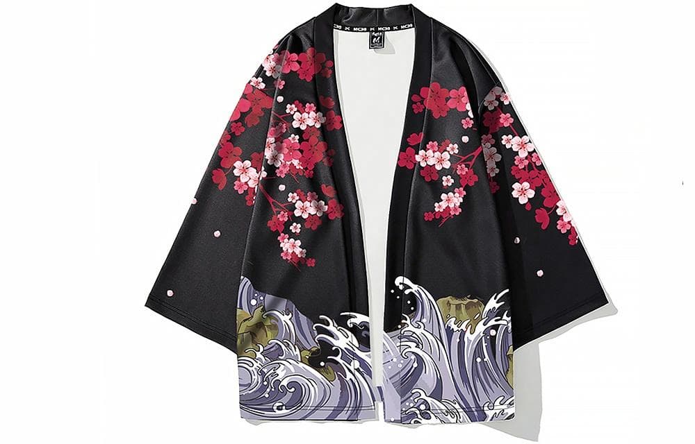 Kimura Sansha Sakura Crane Print Robe - изображение 2