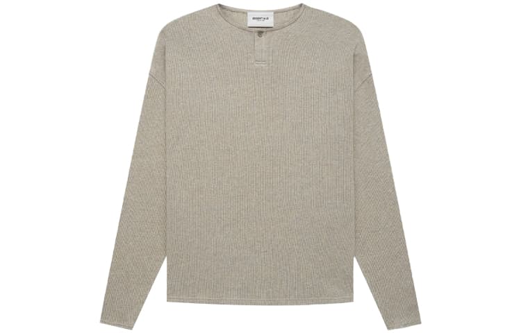 Футболка Fear of God Essentials Thermal Henley Ls Heather Oat T - изображение 1