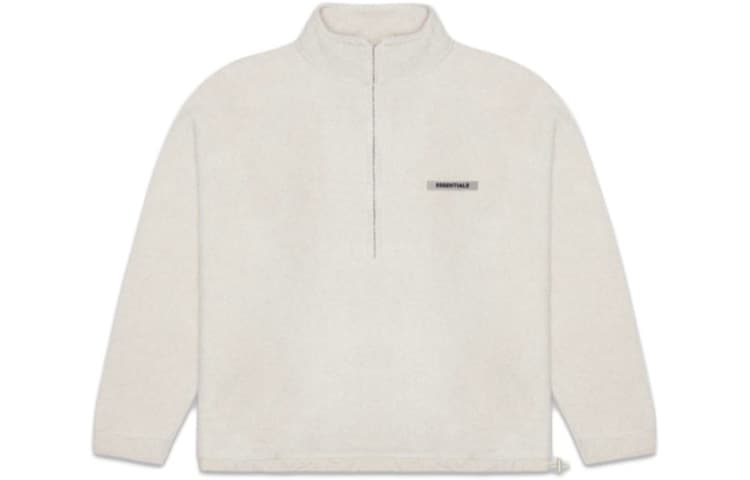 Худи Fear of God Essentials SS20 Polar Fleece Half-Zip Sweater Oatmeal - изображение 1