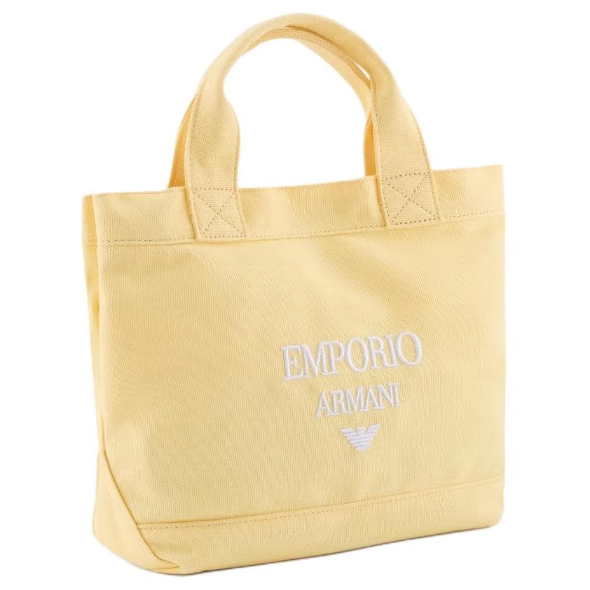 Сумка EMPORIO ARMANI Хлопковая сумка-тоут из волокна сумка для покупок сумка через плечо женская желтая - изображение 2