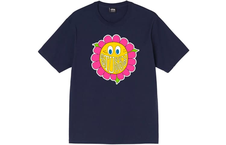 Футболка Stussy Happy Flower Tee T - изображение 1