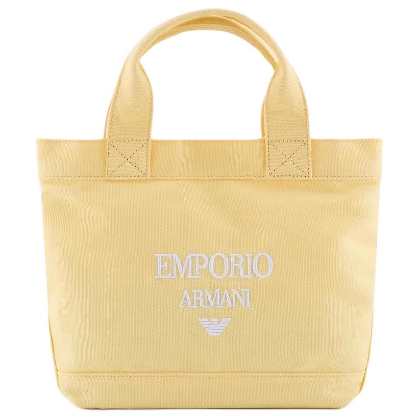 Сумка EMPORIO ARMANI Хлопковая сумка-тоут из волокна сумка для покупок сумка через плечо женская желтая - изображение 1