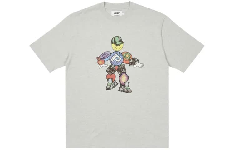 Футболка PALACE x Pezlondon Pez Pezman T-shirt Grey Marl T - изображение 1