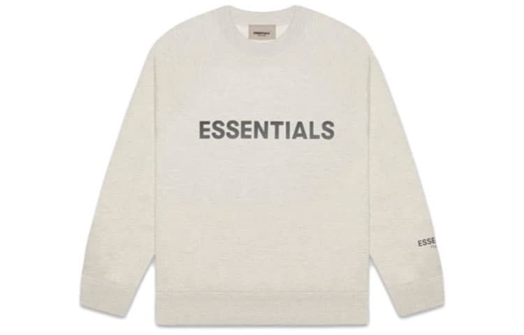 Худи Fear of God Essentials SS20 3D Silicon Applique Crewneck Oatmeal - изображение 1