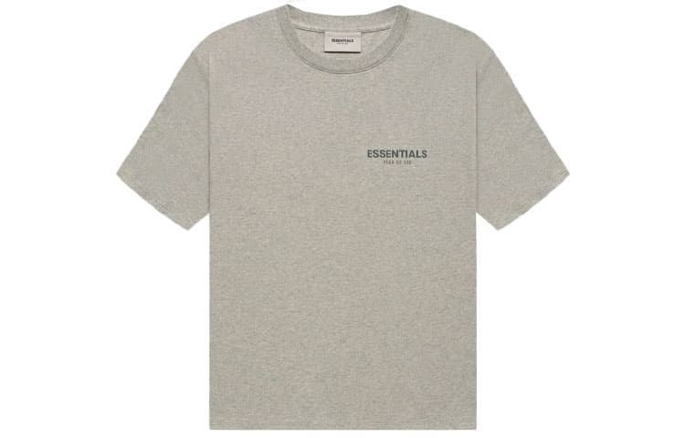 Футболка Fear of God Essentials FW21 SS Tee Dark Heather Oatmeal LogoT - изображение 1