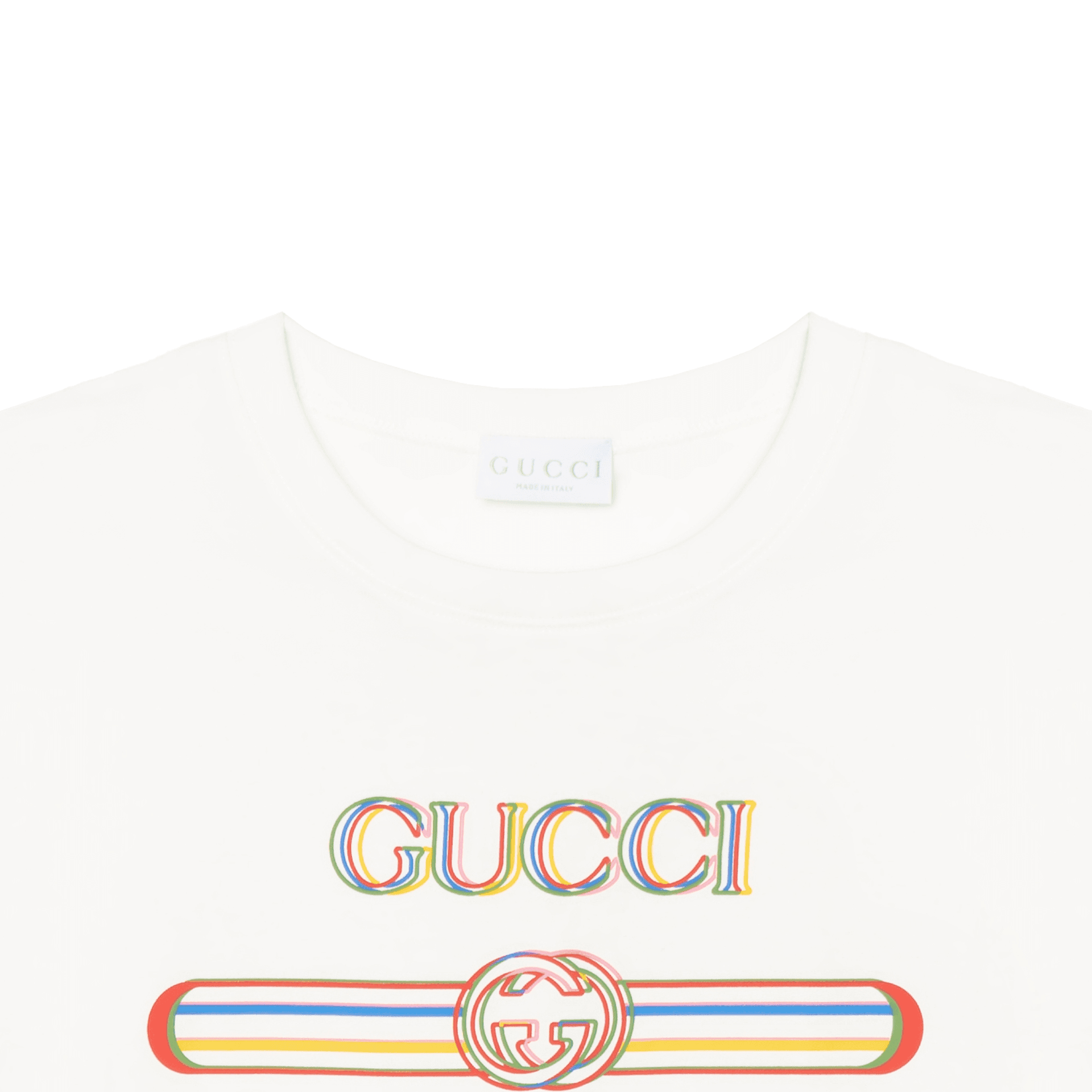 Футболка GUCCI Белые Детские Рубашки - изображение 4