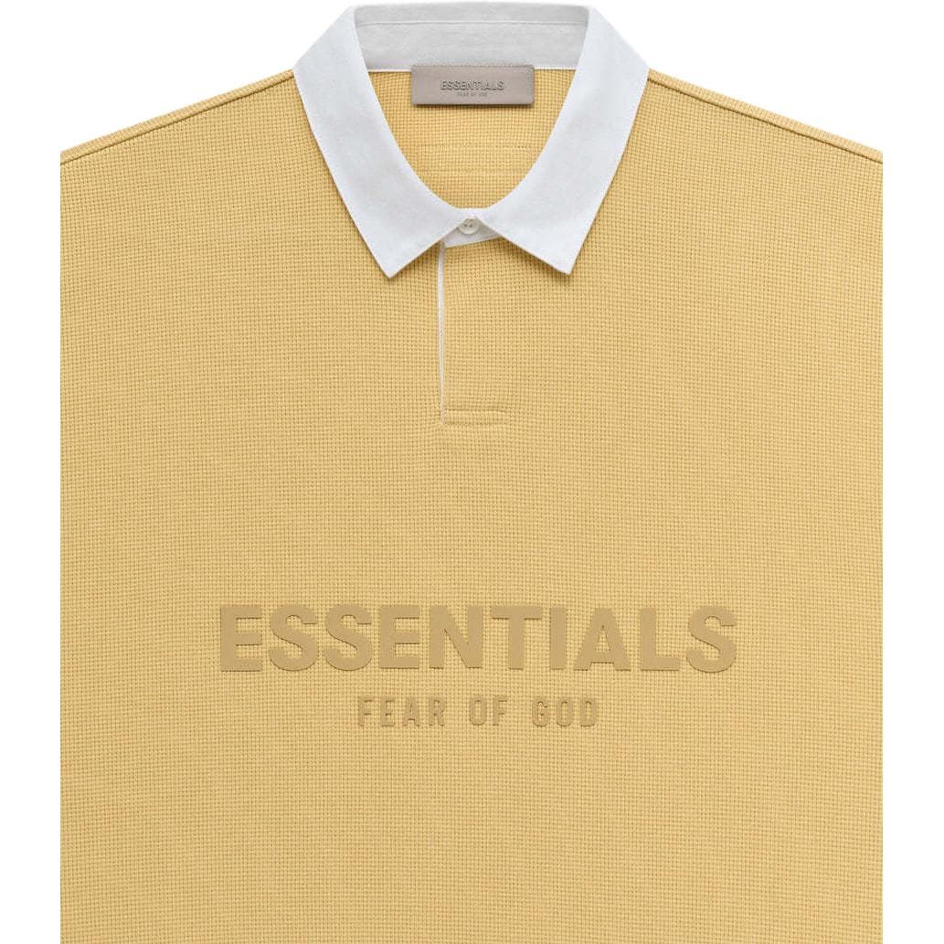 Поло Fear of God Essentials SS23 Waffle Henley Rugby Light Tuscan LogoPolo - изображение 3