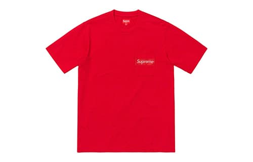 Футболка Supreme SS19 Mesh Stripe Pocket Tee Red T - изображение 1