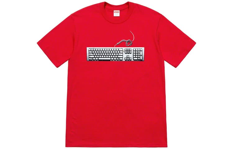 Футболка Supreme SS19 Keyboard Tee Red T - изображение 1