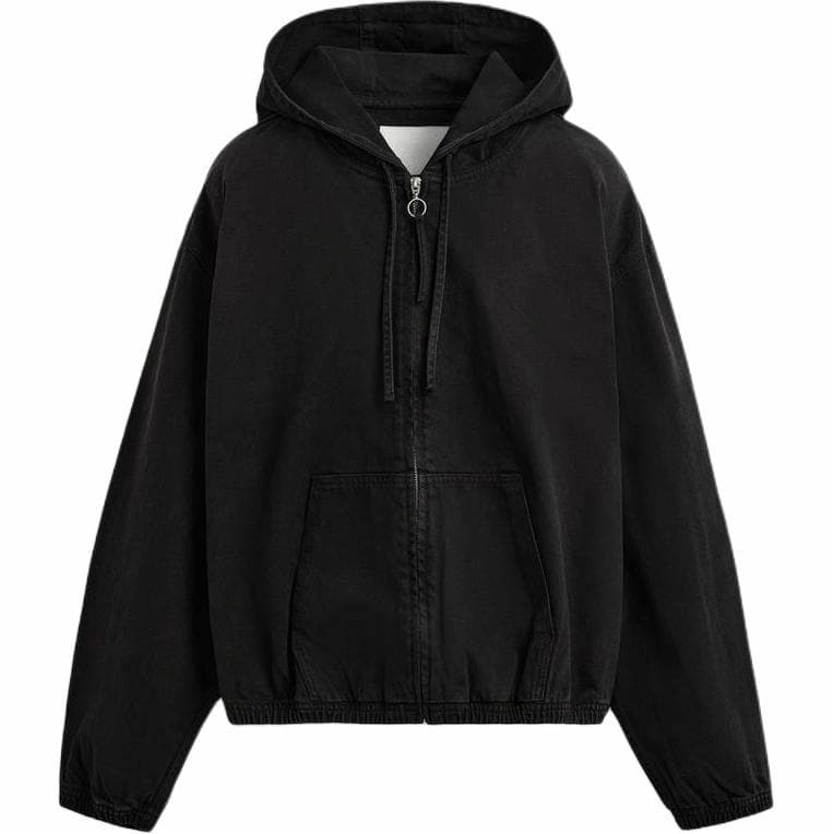 Джинсовая куртка ZARA Hoodie Denim Jacket Black - изображение 1