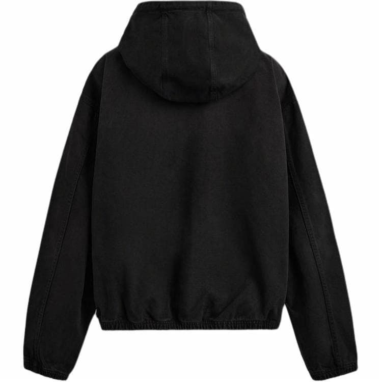 Джинсовая куртка ZARA Hoodie Denim Jacket Black - изображение 2