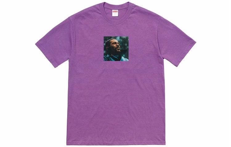 Футболка Supreme FW18 Marvin Gaye Tee Purple T - изображение 1