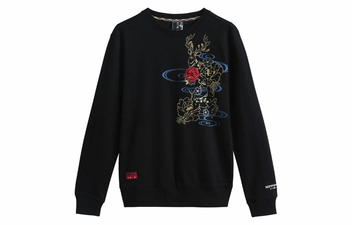 Кофта Oniarai Thief Blue Nara Deer Embroidered Pullover Sweatshirt - изображение 1