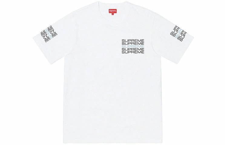 Футболка Supreme Stack Logo Tee White - изображение 1