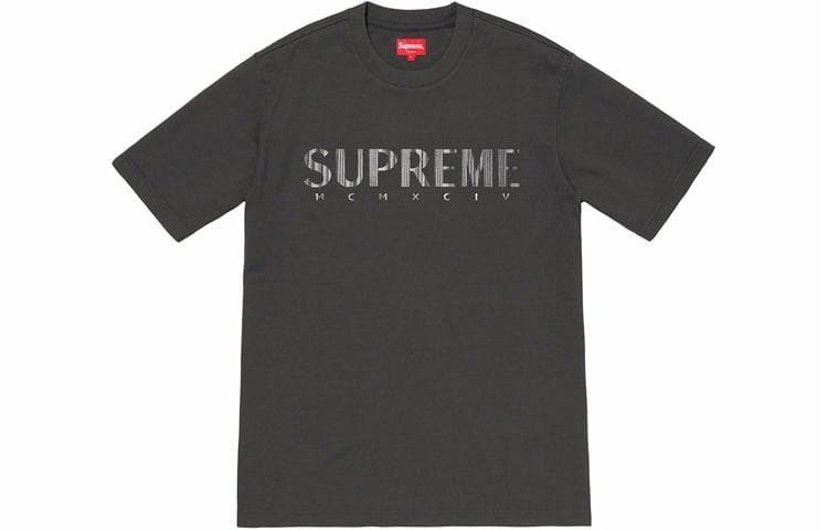 Футболка Supreme SS19 Gradient Logo Tee Dusty Black - изображение 1