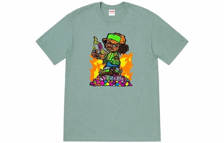 Футболка Supreme SS19 Molotov Kid Tee DarkSage T - изображение 1