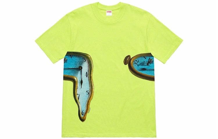 Футболка Supreme The Persistence of Memory Tee Neon Green - изображение 1