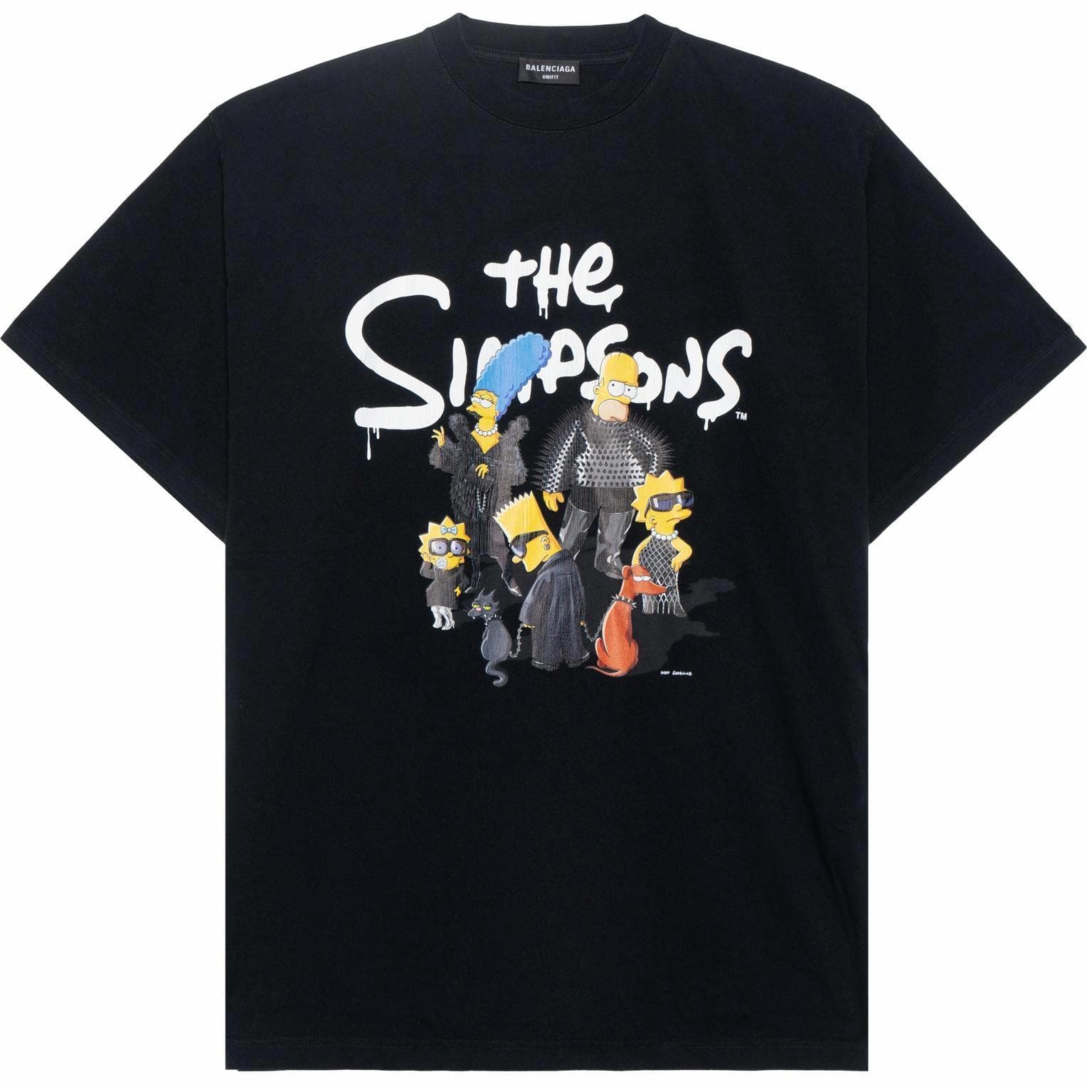 Футболка Balenciaga x The Simpsons T-Shirt Black