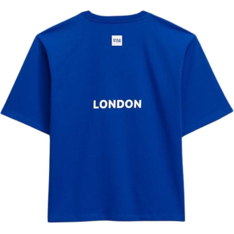 Футболка ZARA Stylenotcom Colorblock Print T-Shirt Navy - изображение 2