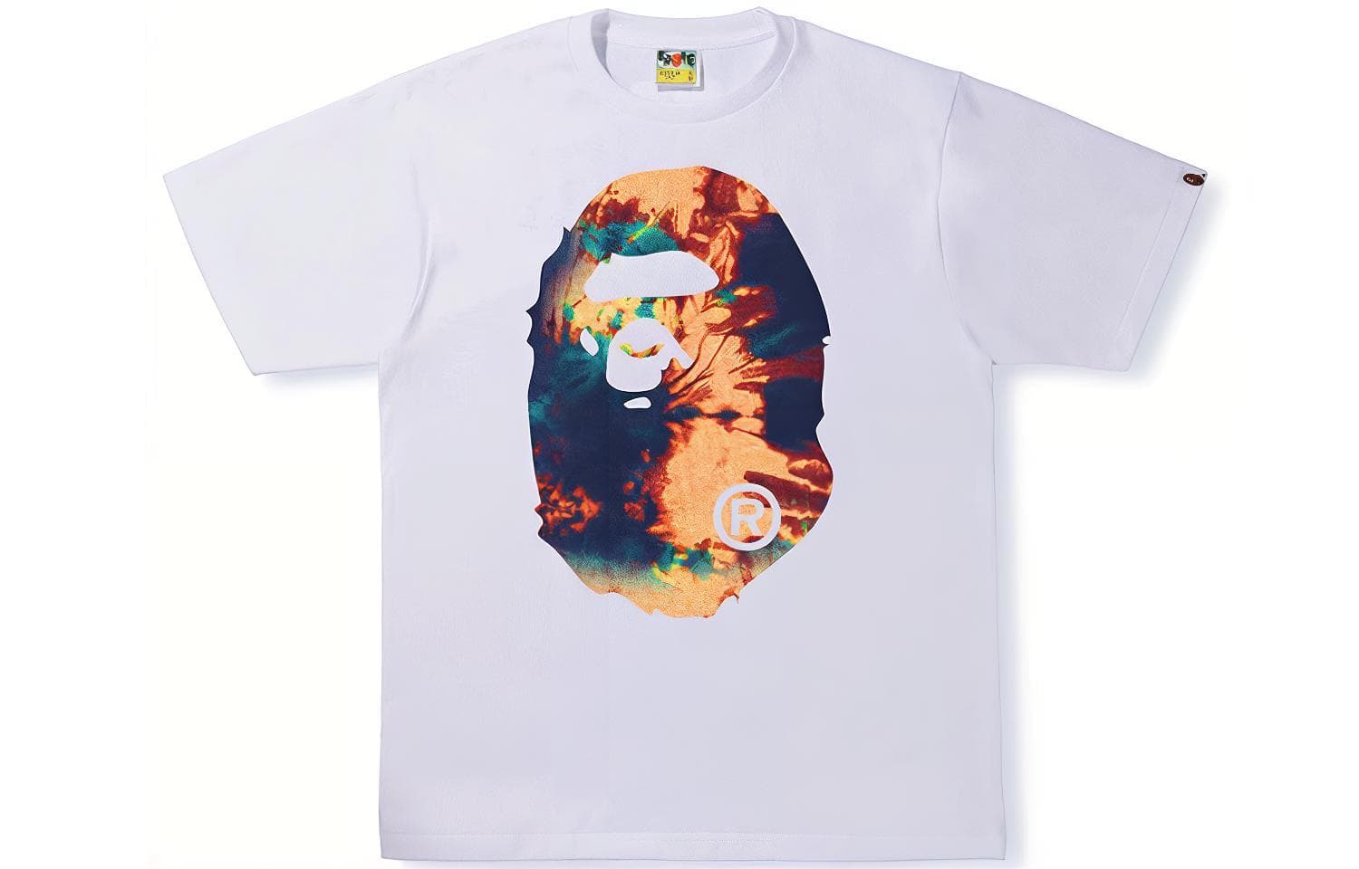 Футболка A BATHING APE Tie Dye Big Ape Head T - изображение 1