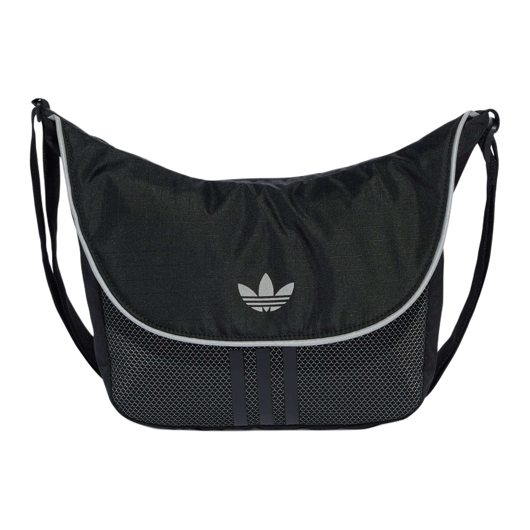 Мини-сумка Adidas Originals Трилистник Полиэстеровая Сумка через плечо Мужская Черная - изображение 1