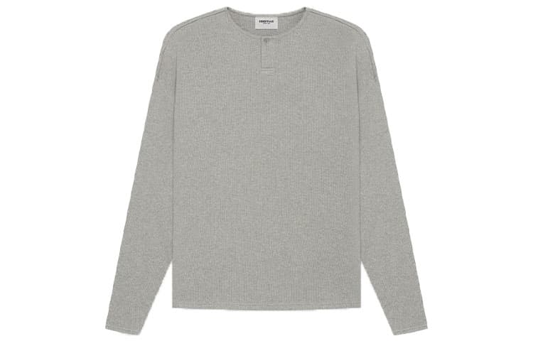 Кофта Fear of God Essentials Thermal Henley Long Sleeve Dark Heather Oatmeal T - изображение 1
