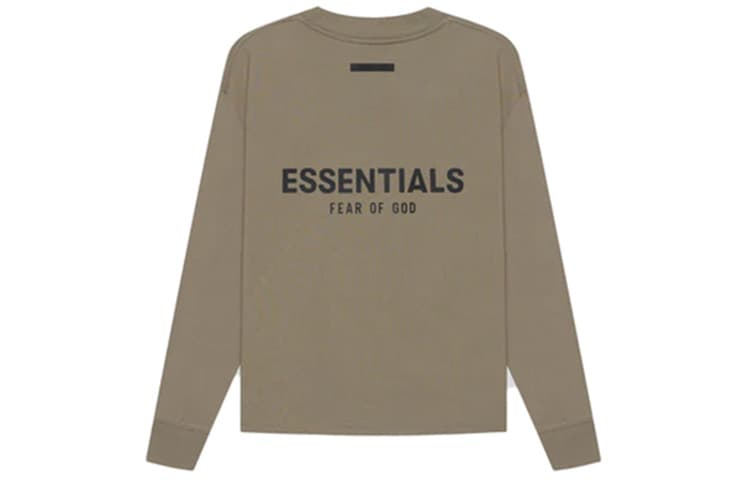 Кофта Fear of God Essentials SS21 Long Sleeve Tee Taupe LogoT - изображение 1