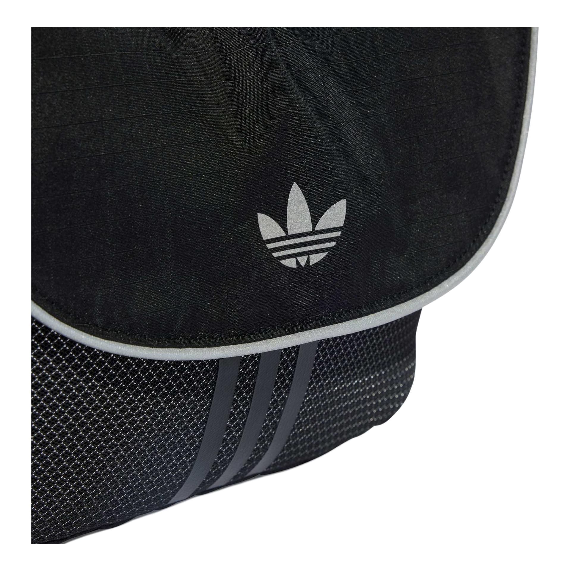 Мини-сумка Adidas Originals Трилистник Полиэстеровая Сумка через плечо Мужская Черная - изображение 4