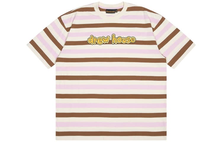 Футболка Drew House Cartoon Font Ss Tee Neapolitan Stripe T - изображение 1