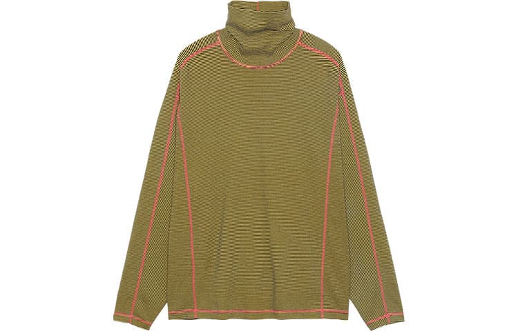 Кофта Cav Empt SS22 Overdye Stripe Rib Turtle Neck Long Sleeve Tee T - изображение 1