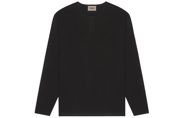Кофта Fear of God Essentials Thermal Long Sleeve Black FW20 LogoT - изображение 1