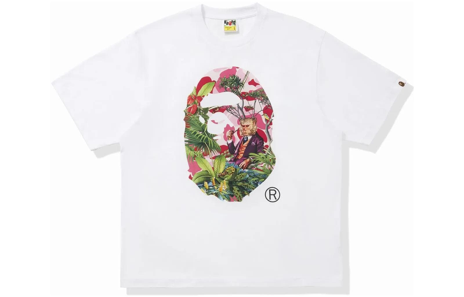 Футболка A BATHING APE x MONKEY 47 Head Tee GreenT - изображение 1
